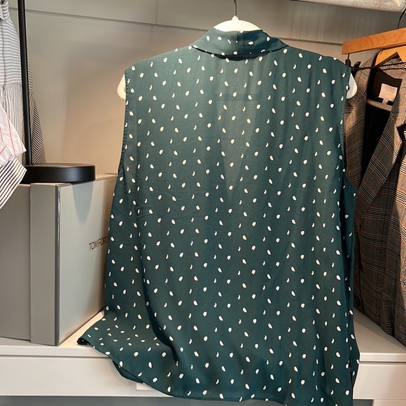 Nordstrom shawl collar short-sleeve blouse - Picture 4 of 5